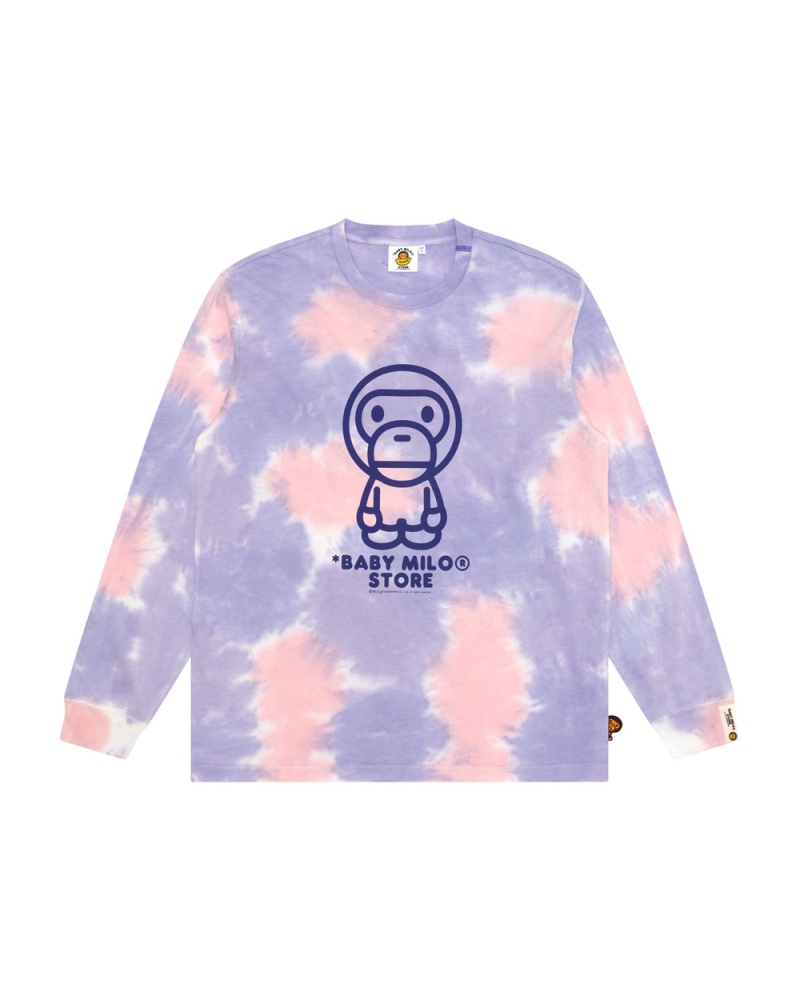 T Shirts Bape Baby Milo long sleeve Violette Femme | NVM-89158027